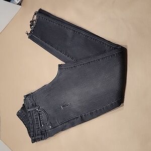 GAP Legging, Size 2, Faded Black, Distressed, Destroyed, Frayed Hem